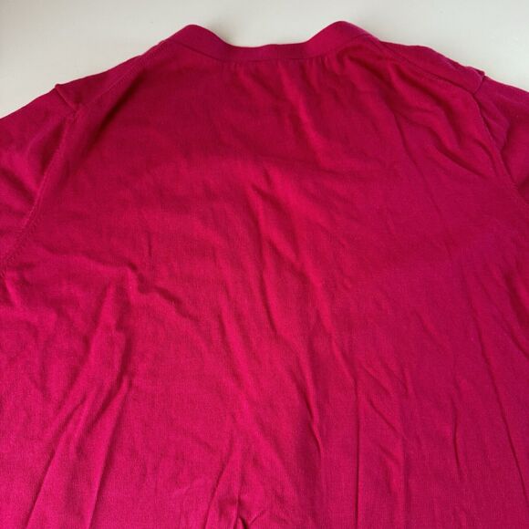 Talbots Size X Cardigan Magenta V Neck Button Down - Picture 12 of 12